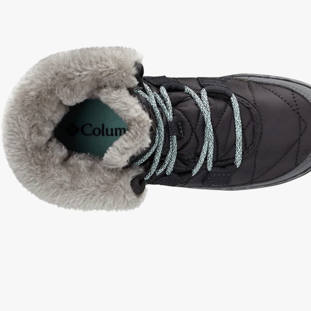 Columbia Youth size 4 Minx Shorty Omni heat waterproof-K snow boot in black/grey - Picture 6 of 15